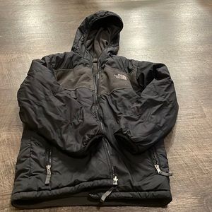 kids thick north face jacket reversible